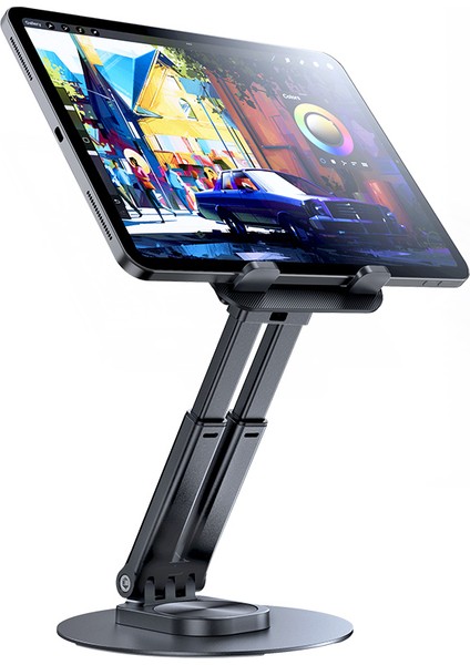 ZJ080 Katlanabilir Telefon ve Tablet Standı – 360° Sabit Taban, 4.7-12 Inç Uyumlu