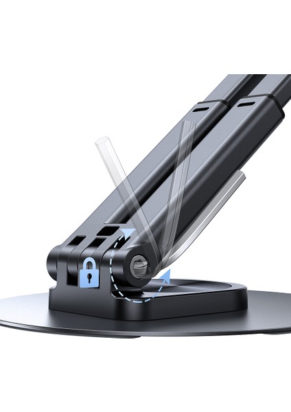 ZJ080 Katlanabilir Telefon ve Tablet Standı – 360° Sabit Taban, 4.7-12 Inç Uyumlu