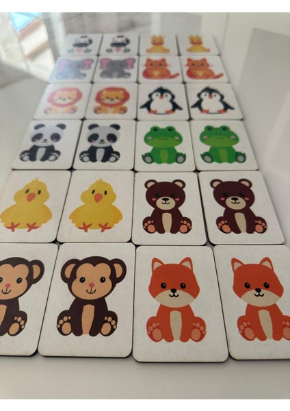 Zeka Kartları Eşleştirme Oyunu Hafıza Kartı Ahşap Eğitici Oyuncak fırsatları