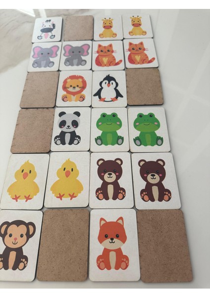 Zeka Kartları Eşleştirme Oyunu Hafıza Kartı Ahşap Eğitici Oyuncak indirimleri