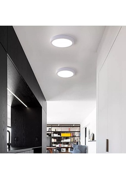 Modern LED Avize, Panel, Tavana Sıfır, 6500K, Buz Beyazı, 18W