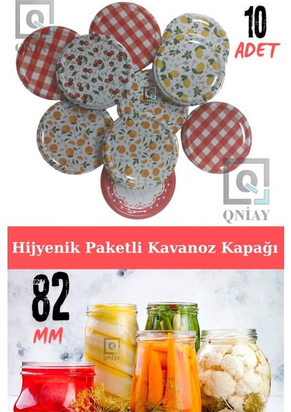 Renkli 82MM Konserve ve Kavanoz Kapağı Seti, Çift Silikonlu, 10 Adet modelleri