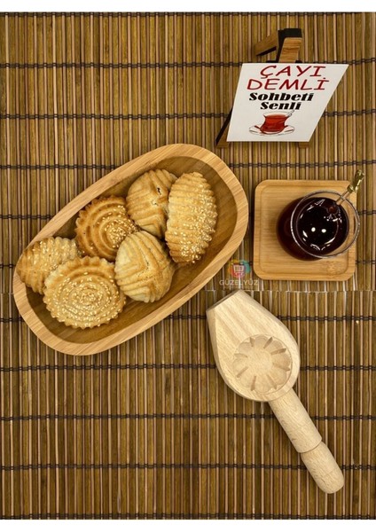 Ahşap Kerebiç ve Kurabiye Kalıbı, 1'li Set, Beyaz, Kolay Kullanım fiyatları