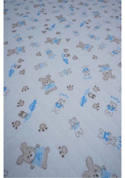 Yumuşak ve Şık Yeni Doğan Bebek Pamuk Kapitone Battaniye, Mavi Renk Seçeneği modelleri