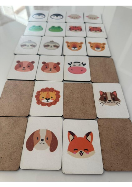 Zeka Kartları Eşleştirme Oyunu Hafıza Kartı Ahşap Eğitici Oyuncak fırsatları