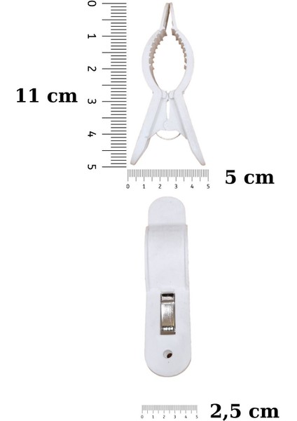 8'li Büyük Boy Plaj Havlu Mandalı, Çok Amaçlı Sabitleyici ve Tutucu Beyaz fırsatları