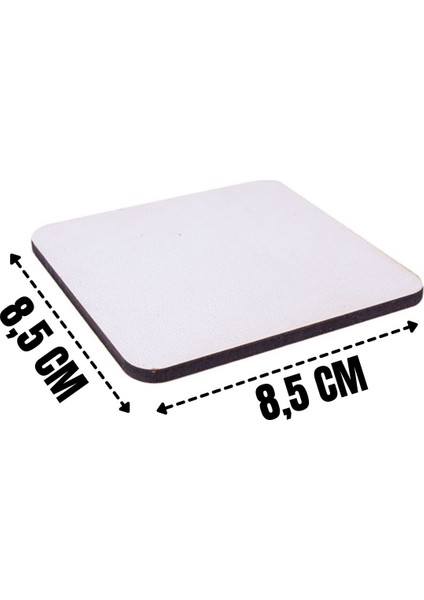 Nostalji Çiçekler No:2 6'lı Ahşap Kare Bardak Altlığı Seti modelleri