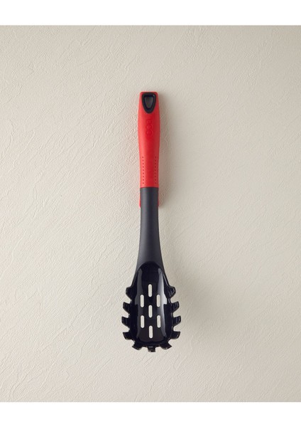 Kırmızı 32 cm Plastik Spagetti Kaşığı, Kullanışlı ve Şık Mutfak Gereci
