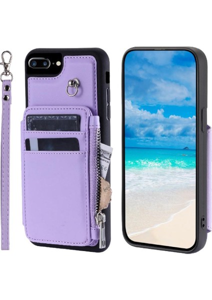 IPhone 7 Için Cüzdan Durumda Artı/8 Artı Rfıd Engelleme Kickstand Pu Deri 3 (Yurt Dışından) indirimleri