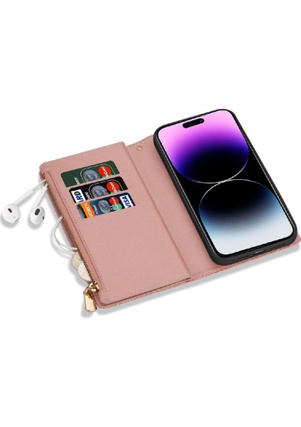 Iphone 16 Pro Kart Tutucu Bilek Kayışı Kickstand Için Glitter Cüzdan Kılıf (Yurt Dışından) fiyatları