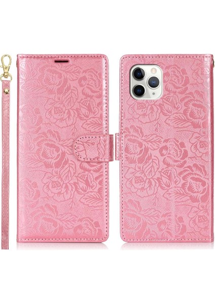 IPhone 11 Için Flip Case Pro Max Manyetik Kapatma Cüzdan Bilek Kordon (Yurt Dışından)