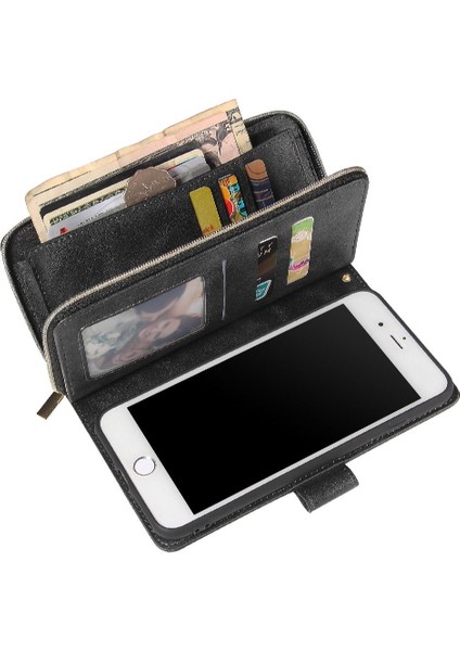 Iphone 7 Için Kılıf Artı/8 Artı Cüzdan Durumda 9 Kart Yuvaları Kart Tutucu ile (Yurt Dışından) indirimleri
