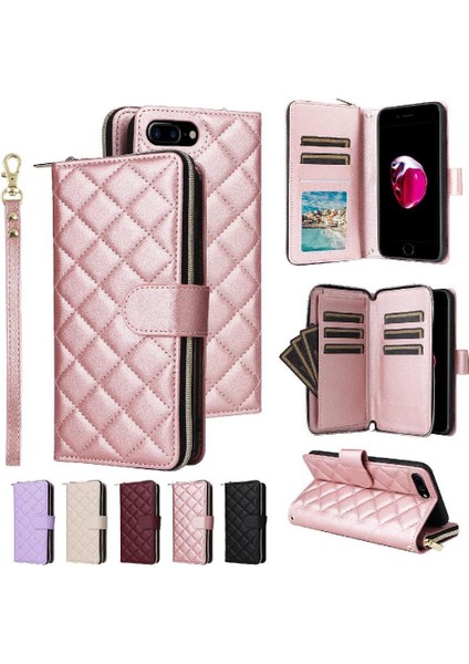 IPhone 7 Için Cüzdan Durumda Artı/iphone 8 Artı Crossbody Kayış Bilek Kayışı 9 (Yurt Dışından) indirimleri