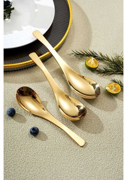 14 cm Altın Kaplama Çelik Tatlı ve Kahvaltılık Gevrek Kaşığı modelleri