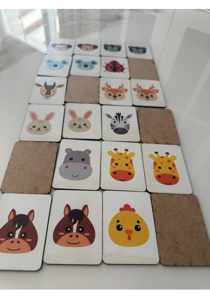 Zeka Kartları Eşleştirme Oyunu Hafıza Kartı Ahşap Eğitici Oyuncak fırsatları