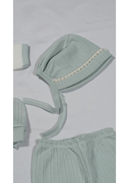 %100 Organik Pamuk Dalda Kuş Desenli 5 Parça Yeni Doğan Hastane Çıkışı Seti Kutulu 0-3 Ay modelleri