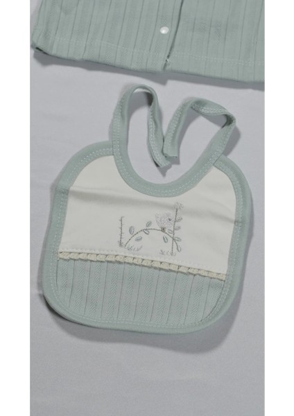 %100 Organik Pamuk Dalda Kuş Desenli 5 Parça Yeni Doğan Hastane Çıkışı Seti Kutulu 0-3 Ay fırsatları