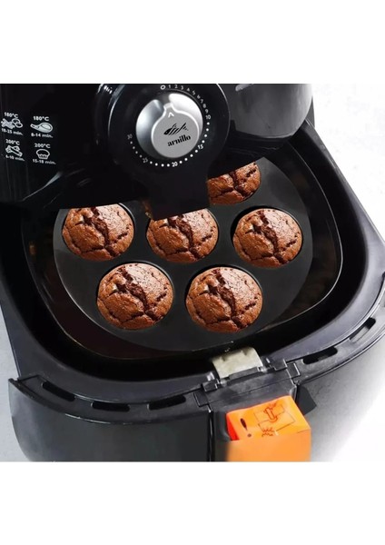 7 Bölmeli Silikon Muffin ve Kek Kalıbı, Gri, Sağlıklı Pişirme Için Mükemmel fırsatları