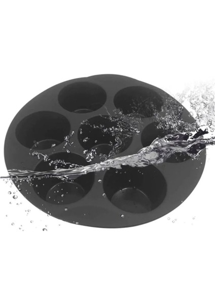 7 Bölmeli Silikon Muffin ve Kek Kalıbı, Gri, Sağlıklı Pişirme Için Mükemmel indirimleri