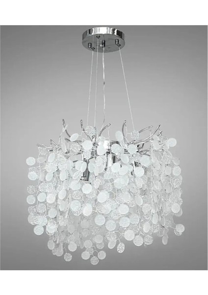 Istanbul Avize Leaf Gümüş Lüx Modern Avize