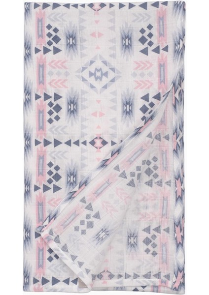 120X120 cm Müslin Örtü Battaniye, Üçgen Desenli, Lacivert fiyatları