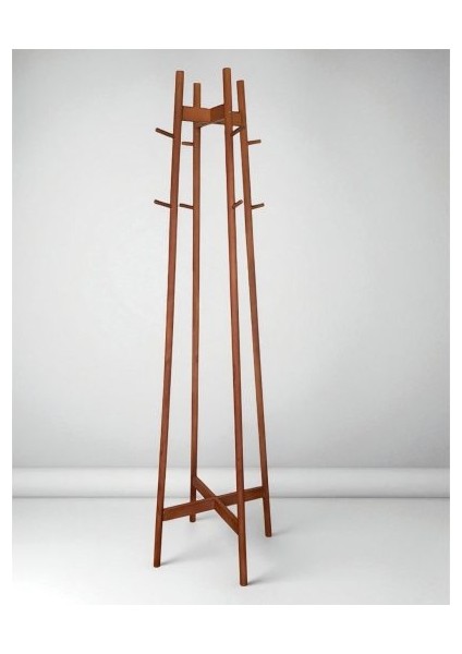 Ahşap Ayaklı Askılık Elbise Askısı Vestiyer 6015