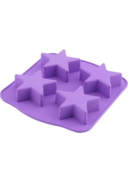 4'lü Yıldız Kek Kalıbı, Mor Renk, Pratik ve Şık Tasarım