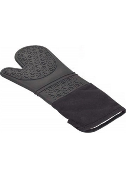 Siyah Silikon Fırın Eldiveni, 41.5 Cm, Yanmaz ve Güvenli Kullanım