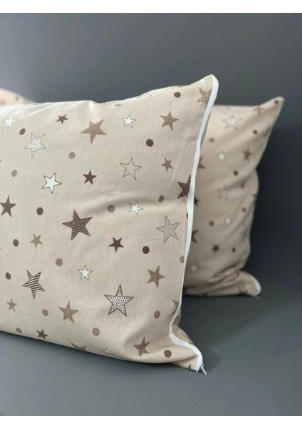 2'li Bej Yıldız Desenli Yastık Kılıfı 50X70 Cm, Şık ve Rahat Tasarım. modelleri