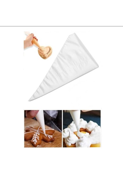 50'li Naylon Pasta ve Kurabiye Süsleme Torbası, Krem ve Şanti Sıkma Poşeti fırsatları