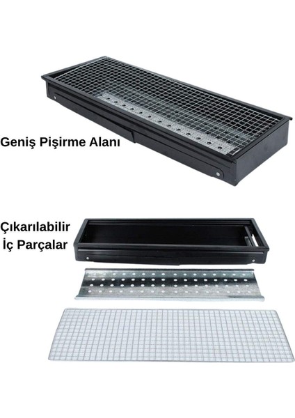 Cookout Portatif Katlanır Bbq Mangal Black