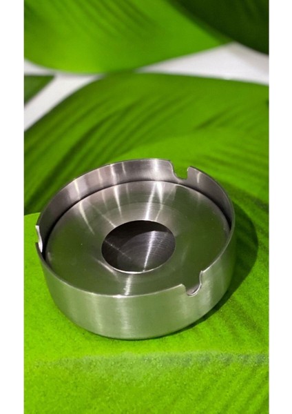 Şık Metal Çelik Kapaklı Küçük Küllük (8X3CM), Modern ve Dayanıklı Tasarım