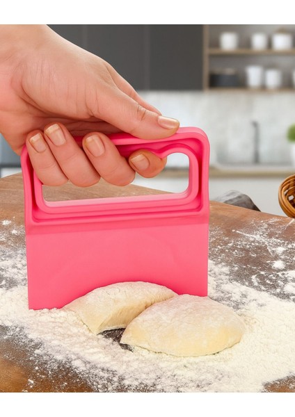 Pembe Hamur Kesici Kazıyıcı Spatula KP-113, Pratik ve Kullanışlı Mutfak Aracı fiyatları