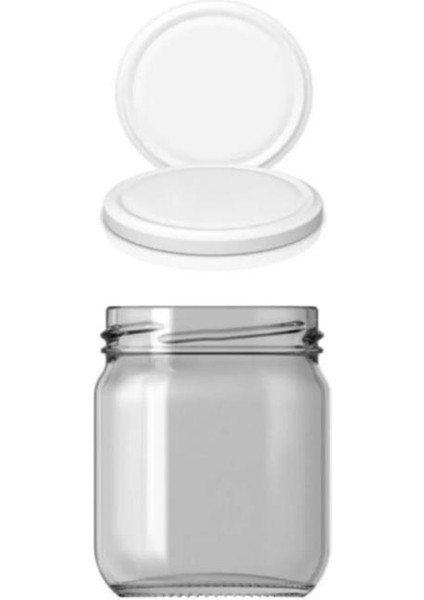 210 cc Cam Kavanoz Kapaklı 48 Li Paket Konserve Bebek Mama Kavanozu