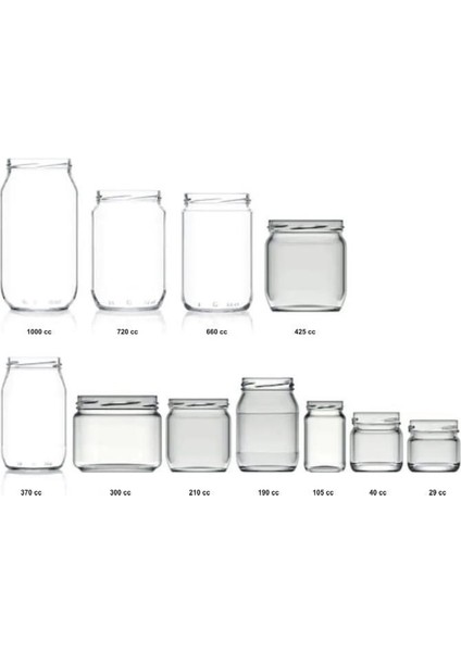 210 cc Cam Kavanoz Kapaklı 48 Li Paket Konserve Bebek Mama Kavanozu fiyatları