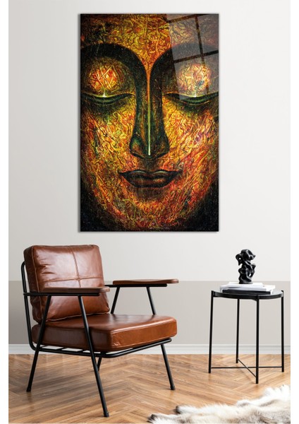 Renkli Buda Portresi Dikey Cam Tablo, Modern Ev Ofis Dekoru Hediyelik Duvar Dekorasyonu Kırılmaz Cam fiyatları