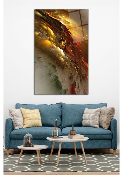 Toz Bulutu Sanatsal Dikey Cam Tablo, Modern Ev Ofis Dekoru, Hediyelik Duvar Dekorasyonu Kırılmaz Cam modelleri