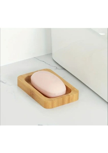 Beyaz Ahşap Bambu Katı El Sabunluğu Kare ve Yuvarlak Tasarım