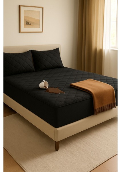 Siyah Kapitone Sıvı Geçirmez Alez, 16 Ebat, Konfor ve Koruma Sağlar fiyatları