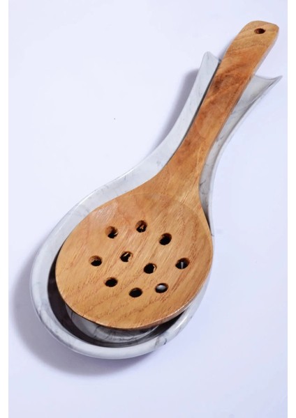 Yatay Tezgah Üstü Mermer Desenli Kaşıklık ve Kepçe Altlığı, Gri fiyatları