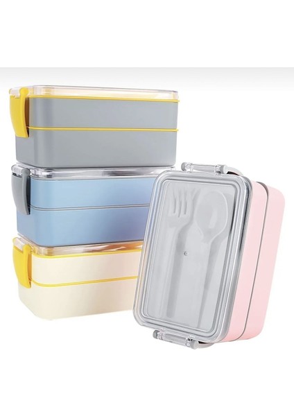 Çift Katlı Gri Beslenme Kabı, Kullanışlı ve Şık Tasarım modelleri