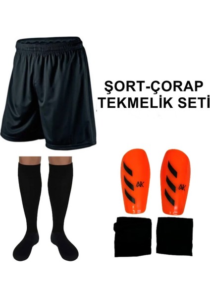 Mugesporgiyim Lüx Futbol Şort Çorap Tekmelik Seti