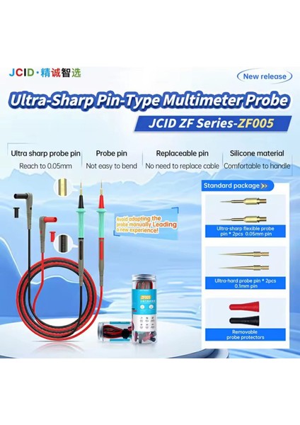 Jc ZF005 Ince Uçlu Multimetre Probu