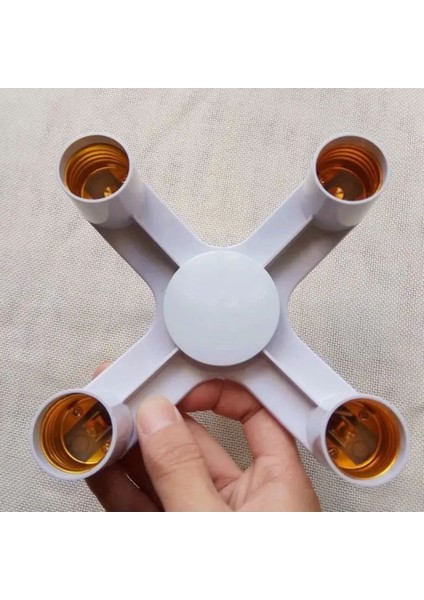 Duy Çoklayıcı 4'lü Ampül Duy Beyaz Renk ve Dayanıklı Plastik Yapı fiyatları