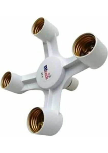 Duy Çoklayıcı 4'lü Ampül Duy Beyaz Renk ve Dayanıklı Plastik Yapı fırsatları