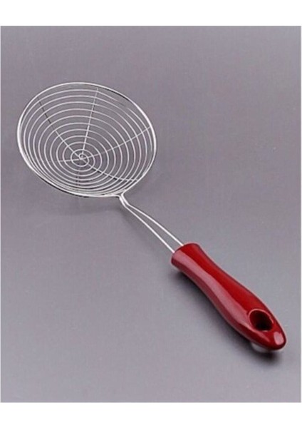 Renkli Bakalit Saplı 14 cm Kızartma Kevgiri, Mutfakta Şıklık ve Fonksiyonellik