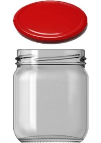 6'lı Cam Kavanoz Seti, 210 Cc, Kırmızı Kapak, Baharat Saklama Için Ideal