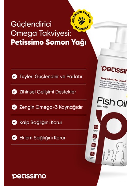 Kedi ve Köpekler Için Balık Yağı - Omega 3-6 Içerikli Tüy ve Genel Sağlık Destekleyici - 200 ml fiyatları