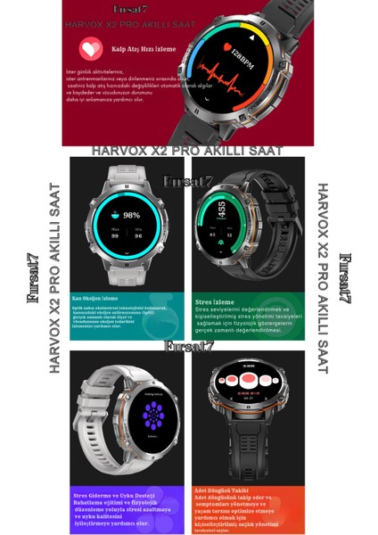 Watch X2 Pro Akıllı Saat Iphone ve Android Tüm Telefonlara Uyumlu 100 Şarj Süreli Akıllı Saat