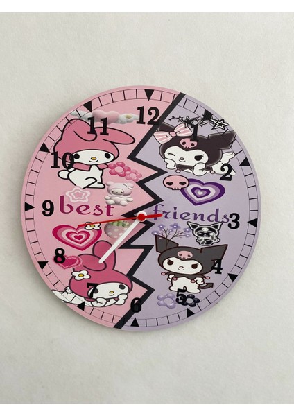 Best Friends Kuromi Duvar Saati